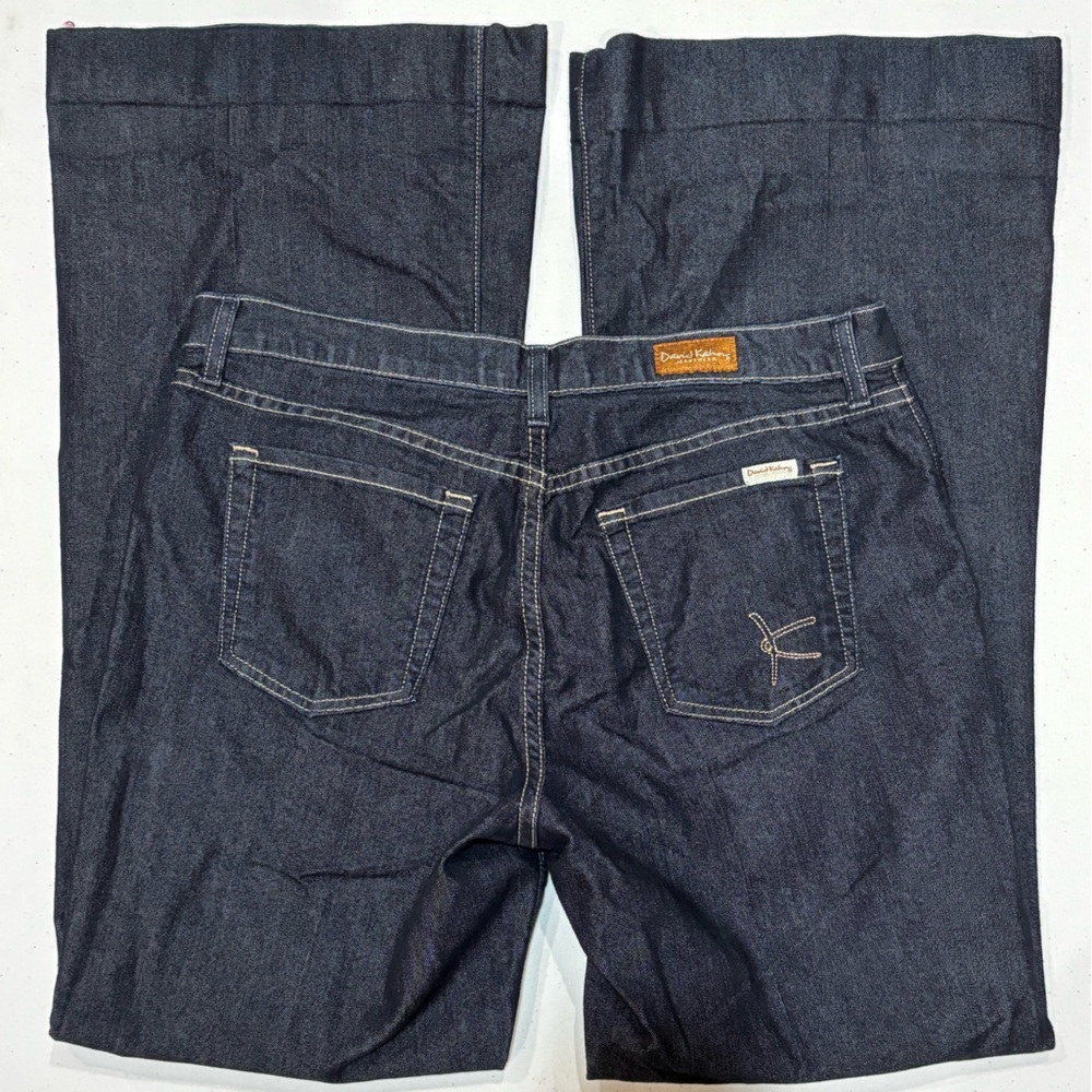 David Kahn Dark Wash Denim Jeans, Wide Leg, Women’s  30 - Picture 7 of 8